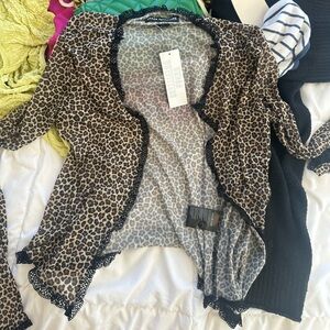 NEW WITH TAG UO Leopard Mesh Cardigan